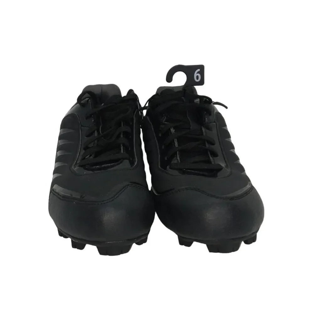 ATHLETIC WORKS Boys New Black & Gray Baseball Sneakers -Size: 6